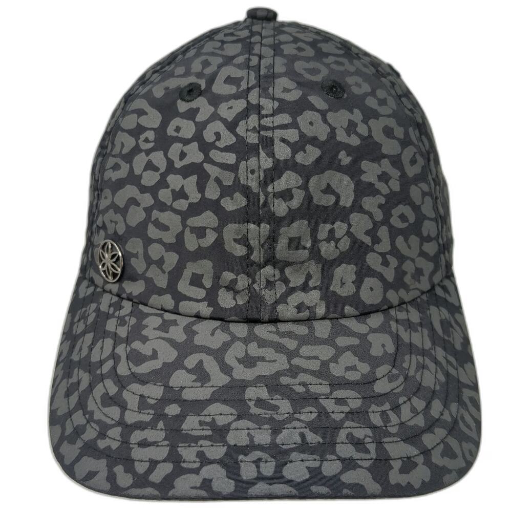 Gaiam Baseball Cap Black Gray One Size Leopard Print Athletic Fitness Yoga Hat